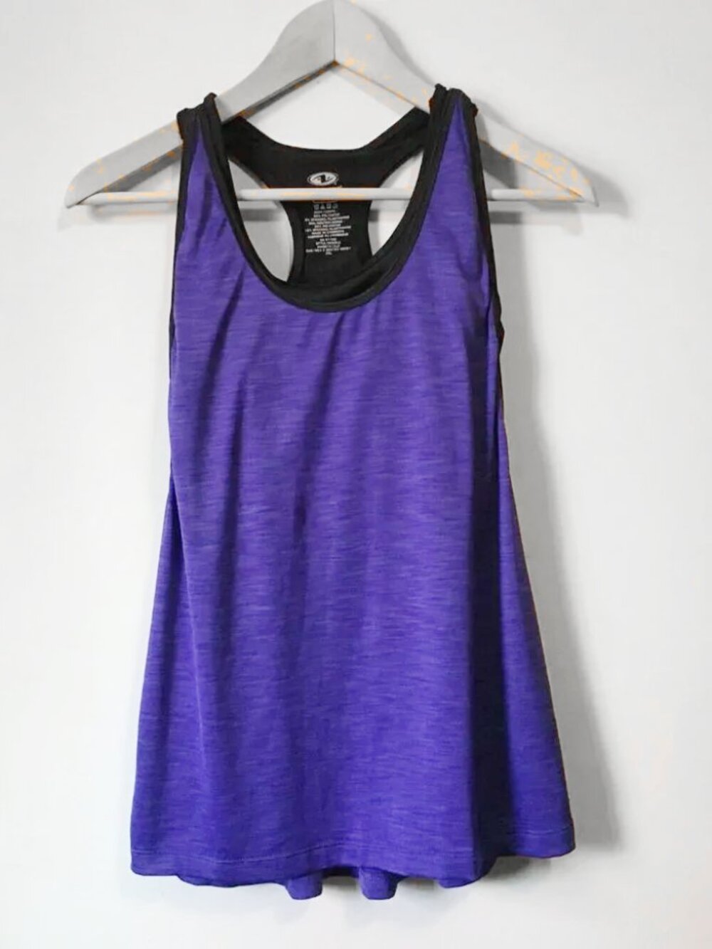Athletic Works Indigo Blue Racerback Tank Top with Built-in Bra Small